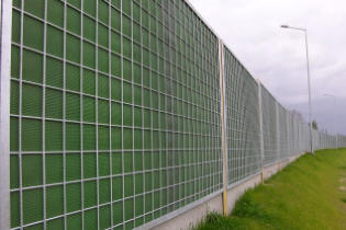 Grüne WandLärmschutzwande Paneele schalldämmende Platten  Polen